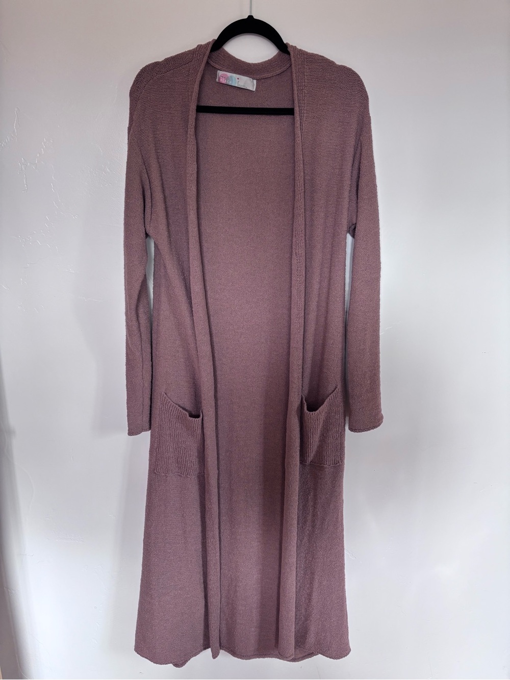 Free People Beach Dusty Rose Maxi Duster Cardigan Large | A11
